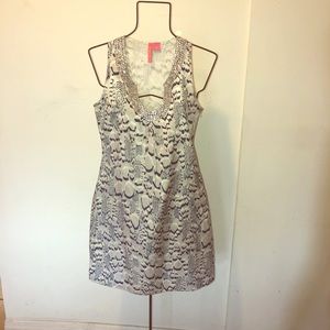 Bedazzling Dress rhinestone neckline